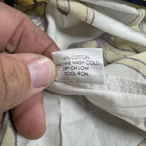 Katie Kime Pajama Shirt Womens Medium White Banana Print Piped Cotton Sleepwear - Picture 4 of 7